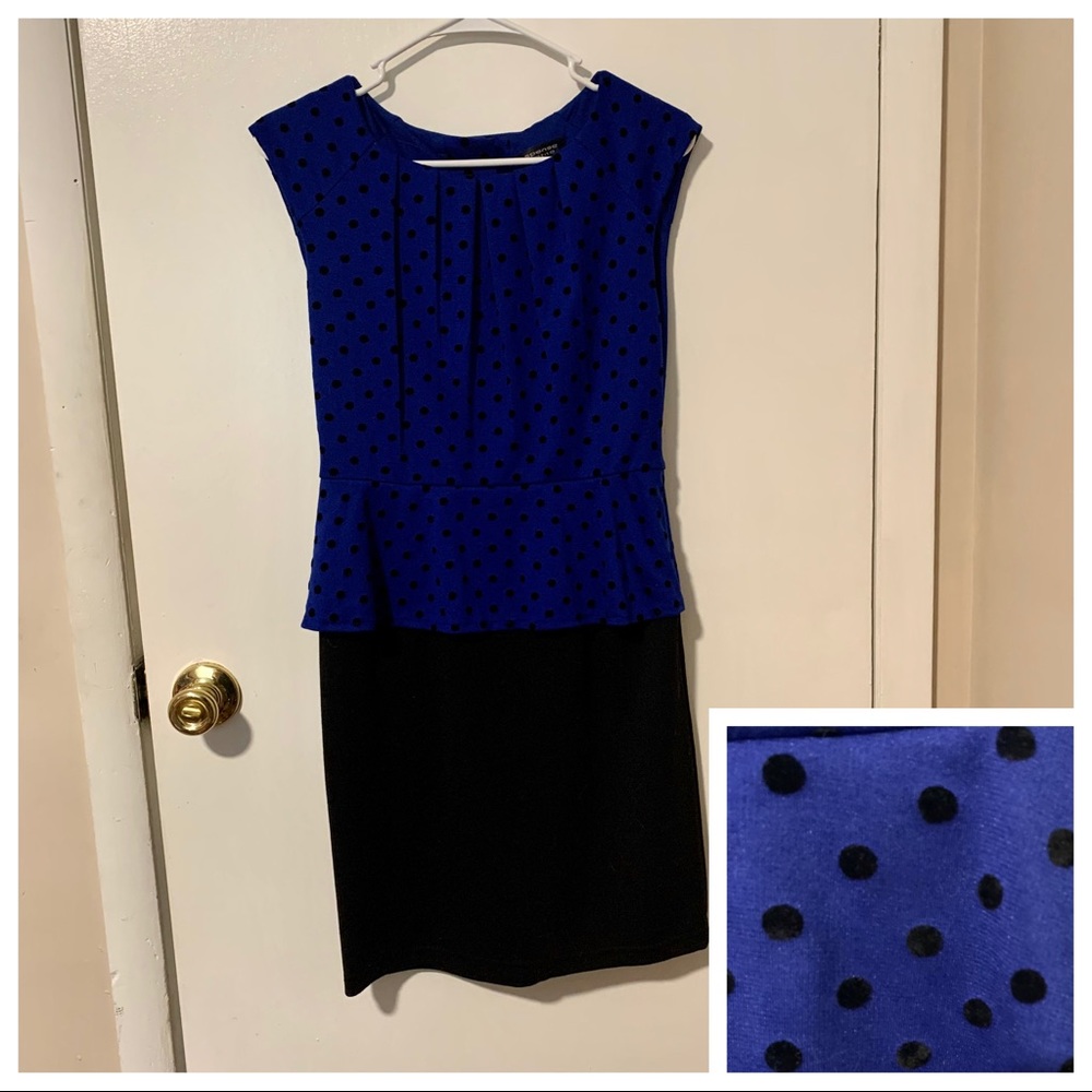3/$15 Sense Petite Polka Dot Peplum Dress